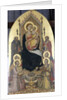 Enthroned Madonna with Child, Saints Anthony and Julian and four angels by Niccolo di Pietro Gerini