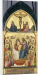 Coronation of the Virgin with angels, saints and the Crucifixion, c.1405 by Niccolo di Pietro Gerini