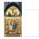 Coronation of the Virgin with angels, saints and the Crucifixion, c.1405 by Niccolo di Pietro Gerini