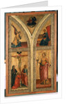 Altar wing depicting the Crucifixion, St. Dorothy and other saints, c.1420 by Di Mariotto Nardo