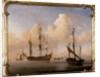 Seascape by Willem van de the Younger Velde
