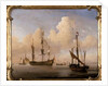 Seascape by Willem van de the Younger Velde