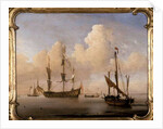 Seascape by Willem van de the Younger Velde