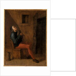 Old bagpipe player by Netherlandish School
