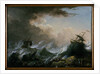 Sea storm and shipwreck by Christian Wilhelm Ernst Dietrich
