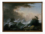 Sea storm and shipwreck by Christian Wilhelm Ernst Dietrich