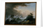 Sea storm and shipwreck by Christian Wilhelm Ernst Dietrich