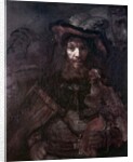 Rider with a falcon by Rembrandt Harmensz. van Rijn