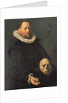 Portrait of a Man Holding a Skull, c.1611-12 by Frans Hals