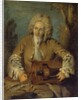 Man Playing a Hurdy-Gurdy by Jean Antoine Watteau