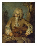 Man Playing a Hurdy-Gurdy by Jean Antoine Watteau