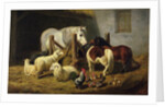 Barnyard, 1860 by Arthur Fitzwilliam Tait