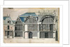 Cross-section of a wing of the Chateau de Versailles constructed by Louis Le Vau by French School