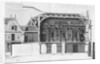 South-north cross-section of the Grand Salon and the Salle de Diane of the Chateau de Versailles by French School