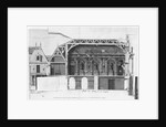 South-north cross-section of the Grand Salon and the Salle de Diane of the Chateau de Versailles by French School