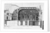 South-north cross-section of the Grand Salon and the Salle de Diane of the Chateau de Versailles by French School