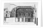 South-north cross-section of the Grand Salon and the Salle de Diane of the Chateau de Versailles by French School