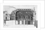 South-north cross-section of the Grand Salon and the Salle de Diane of the Chateau de Versailles by French School