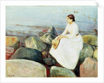 Inger on the Beach, or Evening by Edvard Munch