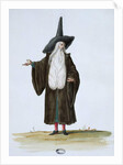 A Magician, theatrical costume design for the celebrations and parties of Louis XIV by Jean I (1640-1711) Berain