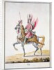 Horseman with wings by Jean I (1640-1711) Berain