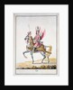Horseman with wings by Jean I (1640-1711) Berain