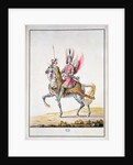 Horseman with wings by Jean I (1640-1711) Berain