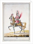 Horseman with wings by Jean I (1640-1711) Berain