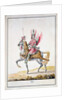 Horseman with wings by Jean I (1640-1711) Berain