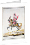 Horseman with wings by Jean I (1640-1711) Berain