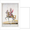 Horseman with wings by Jean I (1640-1711) Berain