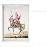 Horseman with wings by Jean I (1640-1711) Berain