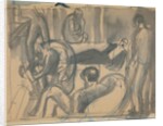 Maynard Keynes, Lytton Strachey and Others, c.1916 by Dora Carrington