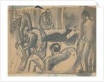 Maynard Keynes, Lytton Strachey and Others, c.1916 by Dora Carrington