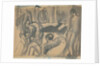 Maynard Keynes, Lytton Strachey and Others, c.1916 by Dora Carrington