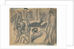 Maynard Keynes, Lytton Strachey and Others, c.1916 by Dora Carrington