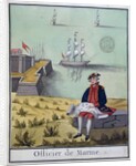 Ms 2848 The Marine Officer, from a series of French military costumes, 1768 by French School