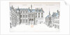 View of the courtyard and chapel at Chantilly by French School