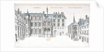 View of the courtyard and chapel at Chantilly by French School