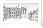 View of the courtyard and chapel at Chantilly by French School