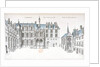 View of the courtyard and chapel at Chantilly by French School