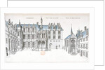 View of the courtyard and chapel at Chantilly by French School