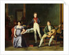 A Musician and his Family, possibly Fernando Sor by French School