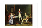 A Musician and his Family, possibly Fernando Sor by French School