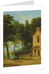 Italian Landscape with a Cavalier by Jean Victor Bertin