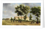 Landscape in Ile-de-France with Harvesters, 1802 by Jean Joseph Xavier Bidauld
