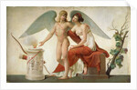 Cupid Inviting Venus to a Sacrifice by Louis Lafitte