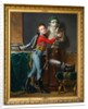 The young Vicomte de Laborde with the bust of his dead father at Wagram by Alexandre-Jean Dubois Drahonet