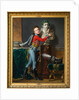 The young Vicomte de Laborde with the bust of his dead father at Wagram by Alexandre-Jean Dubois Drahonet