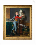 The young Vicomte de Laborde with the bust of his dead father at Wagram by Alexandre-Jean Dubois Drahonet